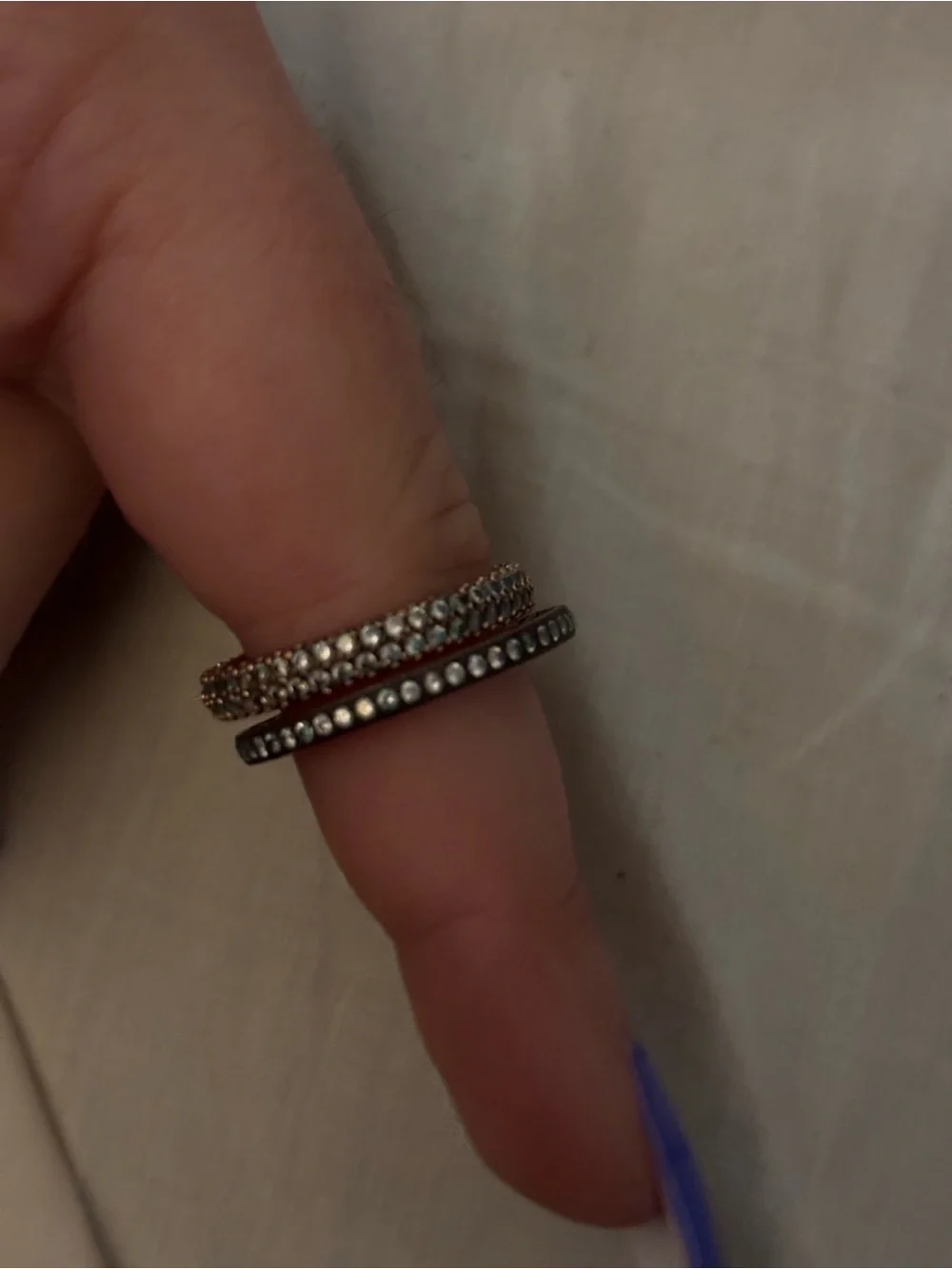 Pandora Crystal Pave Stackable Rings in Rose Gold - Ale R - Description!